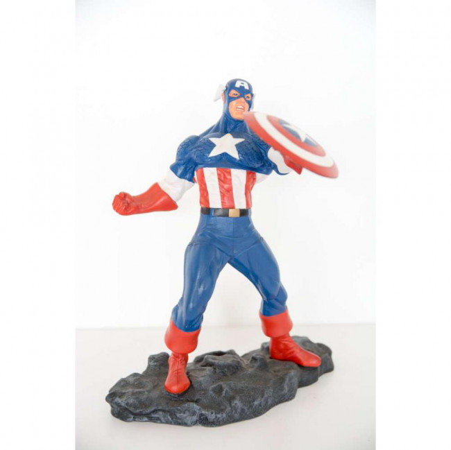 Estátua de Mesa 3D Capitão América (Colecionador)