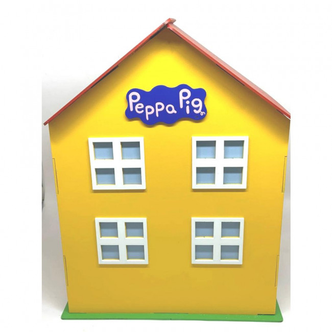 Casa da Peppa MDF KRI amarelo teto vermelho Peppa Pig