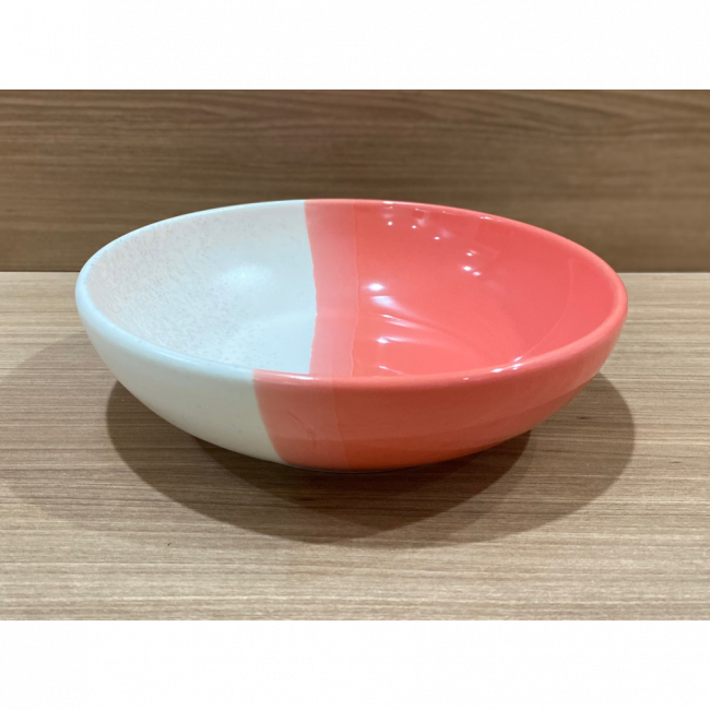 Bowl Coral/off white M