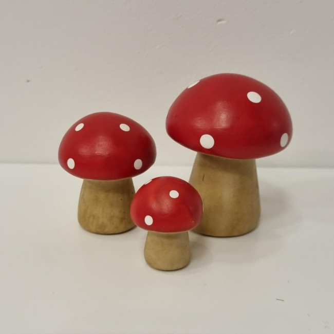 Mini trio Cogumelos Vermelho