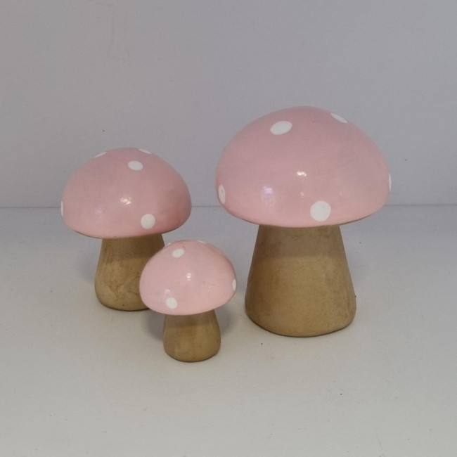 Mini Trio de Cogumelos Rosa