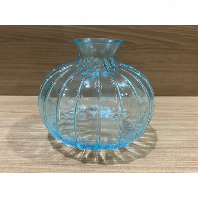 Mini Vaso Vidro Redondo Azul