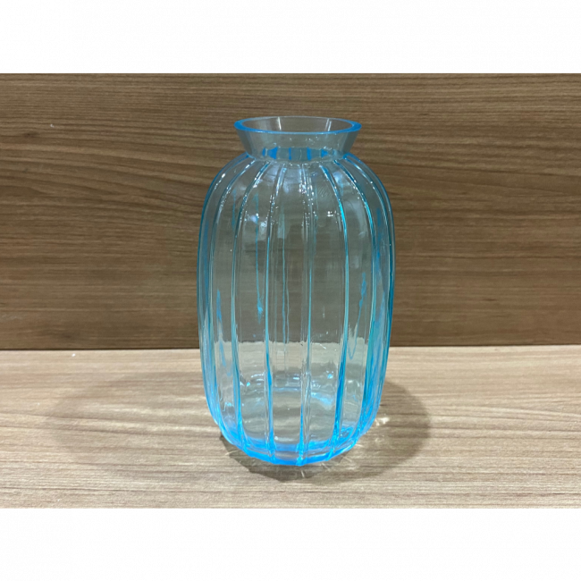 Mini Vaso Vidro Tubo Azul