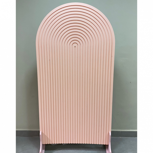 Painel Oval Frisado Rosa M