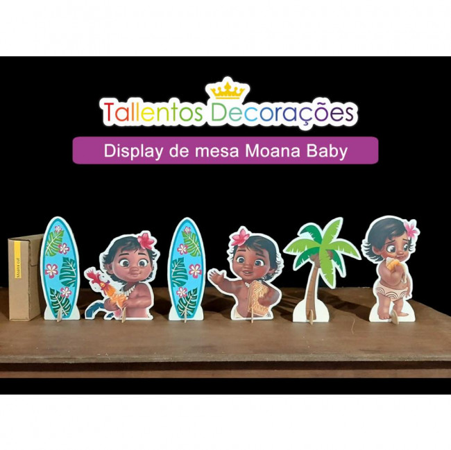 Display de mesa Moana Baby - 6 peças