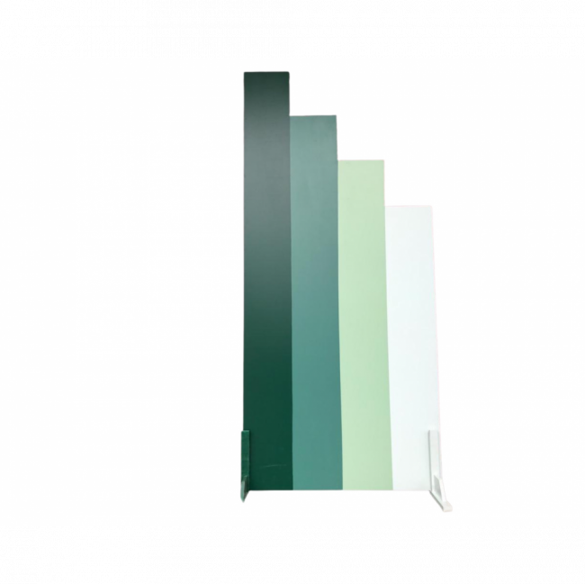 Painel verde escada 100L x 223A cm